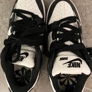 Nike Kids Black and White Shoes